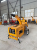 32HP Diesel Mobile Wood Chipper Shredder | 120mm Max Branch Diameter Hydraulic Auto Feed Tree Branch Shredder for Garden Forest Waste Recycling