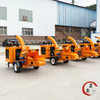 32HP Diesel Mobile Wood Chipper Shredder | 120mm Max Branch Diameter Hydraulic Auto Feed Tree Branch Shredder for Garden Forest Waste Recycling